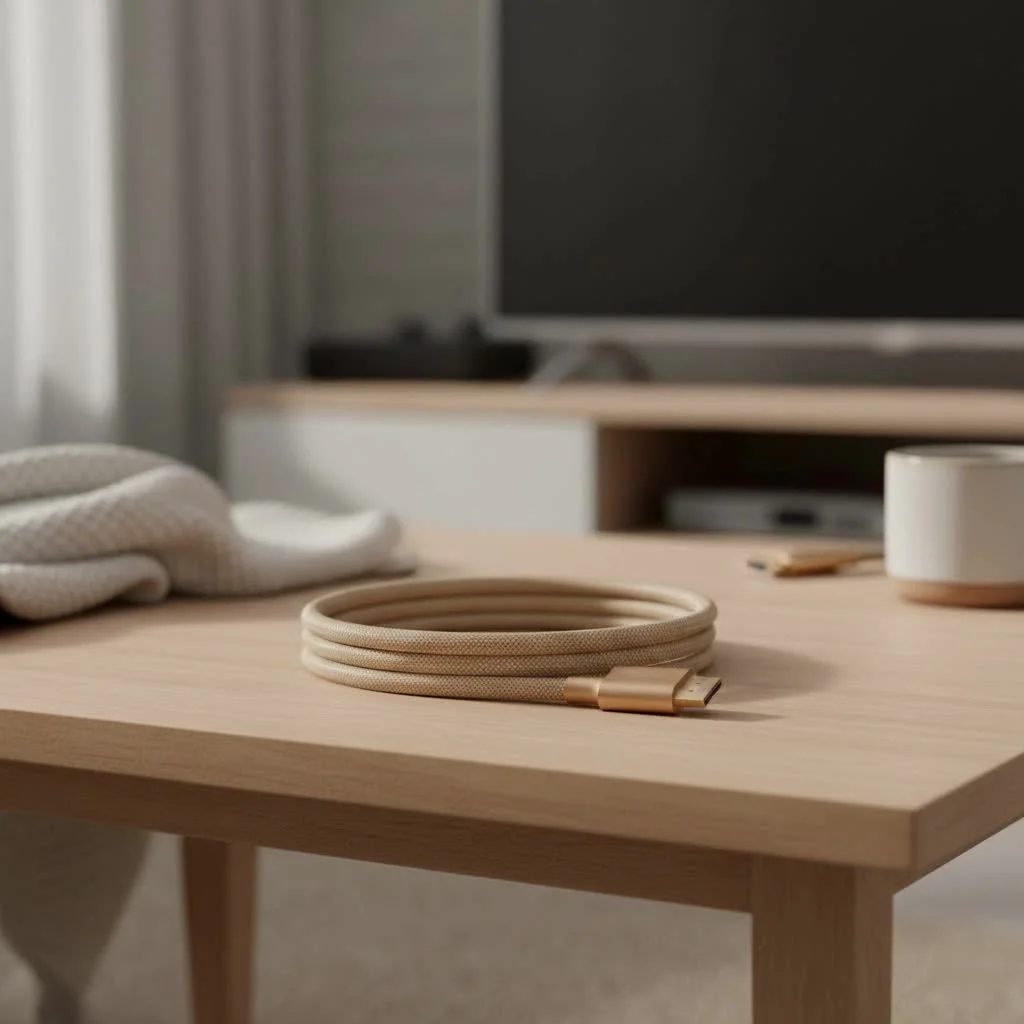 HDMI cable connecting devices for home entertainment