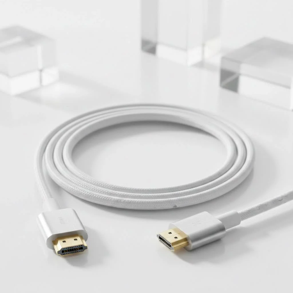 RF to HDMI converter box with cables