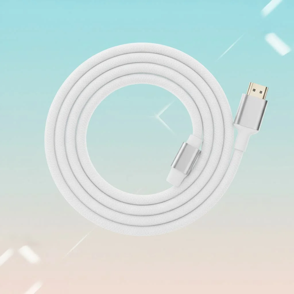 Various HDMI cables displayed on a surface