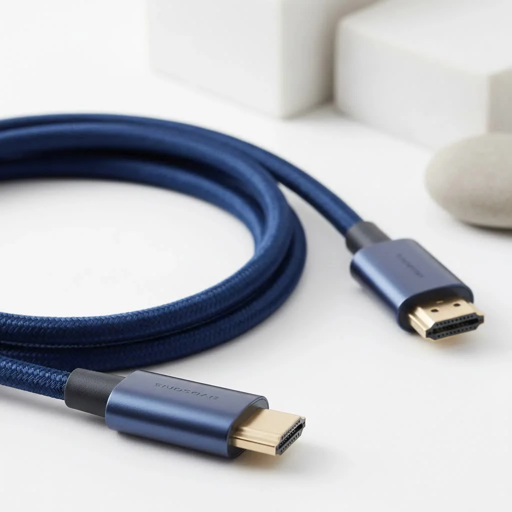 Mini HDMI to Mini HDMI cable connecting two devices